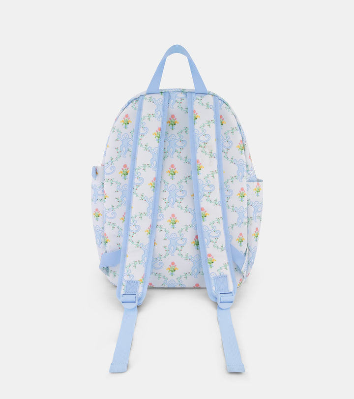 Roller Rabbit x Hill House Backpack - Blue Floral Monkey Trellis