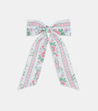 Roller Rabbit x Hill House The Belle Bow - Pink Monkey Block Stripe