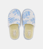 Roller Rabbit x Hill House Quilted Slipper - Blue Sherwood Forest Monkey